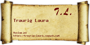 Traurig Laura névjegykártya